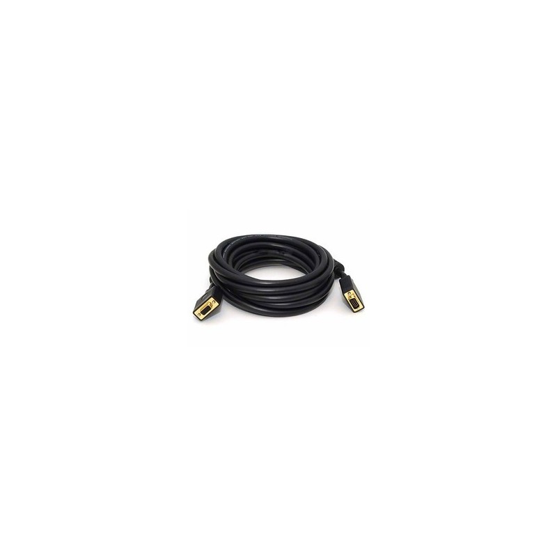 VGA extension cable, DB15HDM-F male / female, black, 20 meters