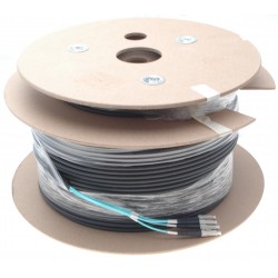 Armored fiber cable Multi Mode, LC-LC, 100m, 50 / 125my, 4 core, OM3, Black, LZSH, Duplex