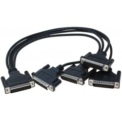 Moxa CBL-M44M25x4-50 – DB44 till 4 DB25 seriell breakout-kabel 50 cm