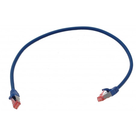 Brandskyddsmedel Kat. 6a RJ45 nätverkskabel, 0,5 m, blå