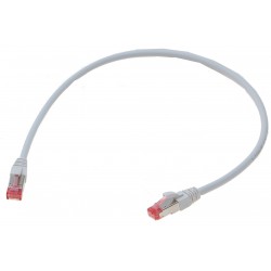 Brandhæmmende netværks datakabel RJ45, Cat. 6A/7,SSTP, Blyfri LSFRZH (Low Smoke Fire Retardant Zero Halogen) kappe, Hvid, 1,0M