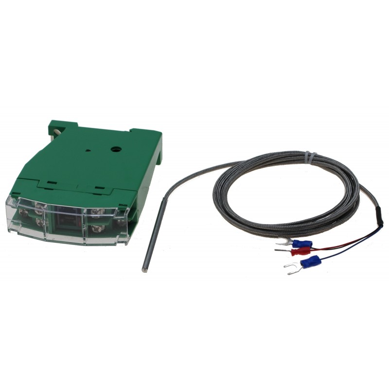 4-20mA transmitter for PT100, including 3-wire PT.100 sensor, steel and 2M steel-Flex cable