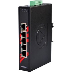 5 ports Industriel 10/100/1000Mbit switch, DIN-beslag, -10 - +70°C,...