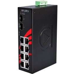 Antaira LNX-1002G-SFP-T - 8 Ports Industrial 10/100 / 1000Mbit + 2 x 100 / 1000Mbit Switch - DANBIT