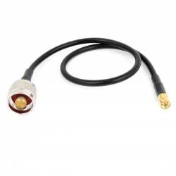 N-Type male to SMA male, GSM and LTE antenna cable, 50 ohms, black, 10meter
