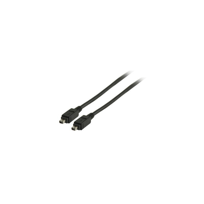 Firewire IEEE 1394 kabel 4-polet han – 4 polet han FW400, sort, 4,5...