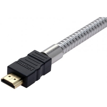 Högkvalitativ bepansrad HDMI-kabel | 4K, Ethernet, 5m | Guldpläterad