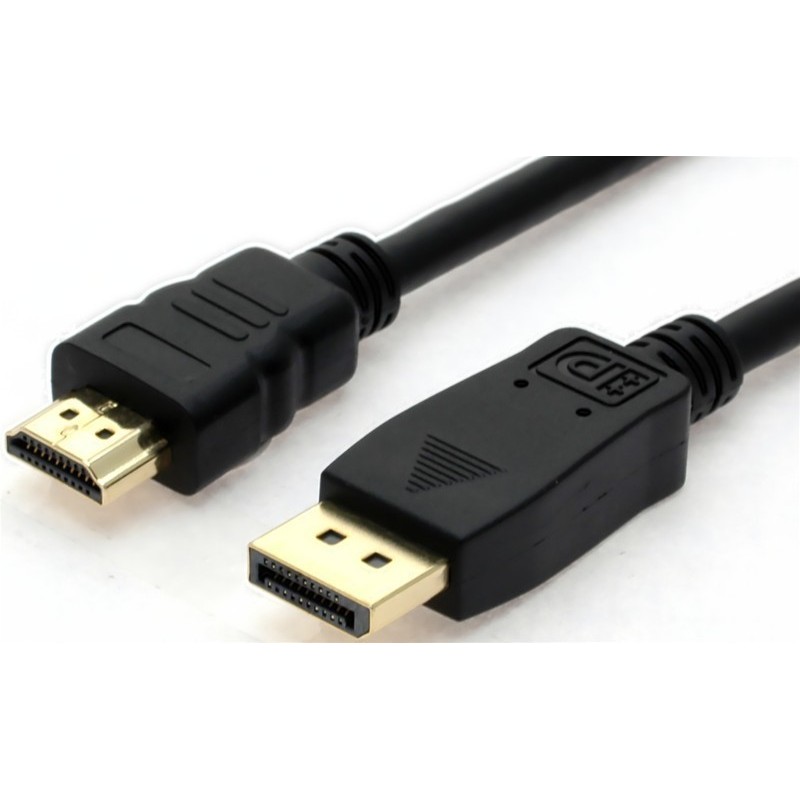 DisplayPort 4k to HDMI 1.2 Cable - 5m Male-Male Gold-Plated with Lock