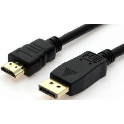 DisplayPort 4k to HDMI 1.2 Cable - 7m Male-Male Gold-Plated with Lock
