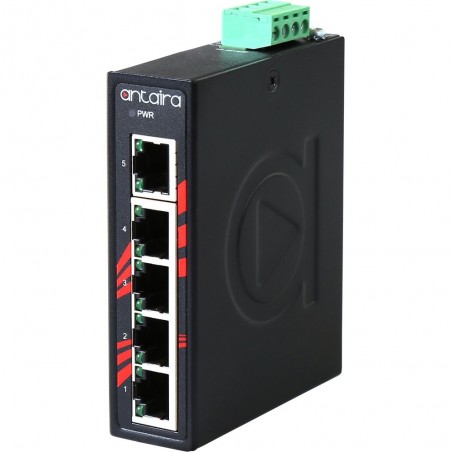 Antaira LNX-C500G - 5 Port Industrial 10/100 / 1000Mbit Switch - Binär Teknik AB