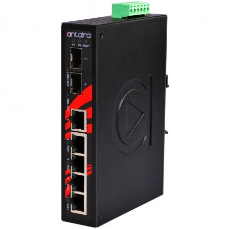 Antaira LNP-0702G-SFP - 5 Port Industriell 10/100 / 1000Mbit Switch - Binär Teknik AB