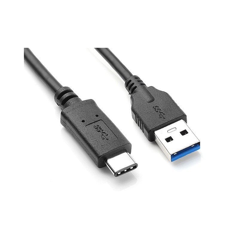 USB-C™ to USB-A 3.0/3.1 Charging Cable 60W, SuperSpeed+, Short 10GBit/s - Type C - A male, black, 0.5m