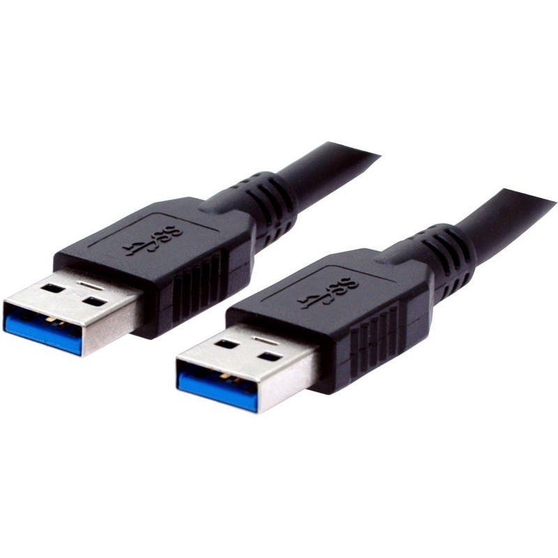 USB 3.0 cable, A male - A male, AWG28, black, 1,0m