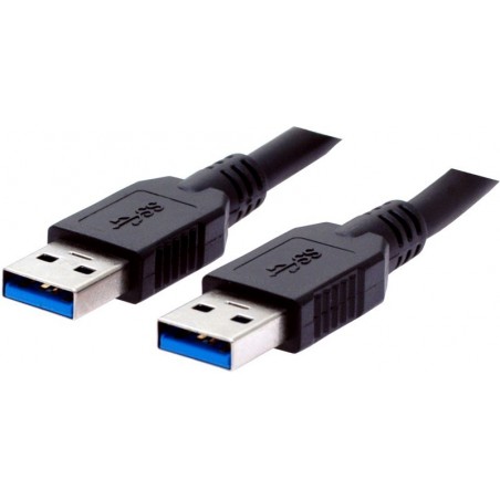 USB 3.0-kabel, A jane - A jane, AWG28, svart, 5,0m
