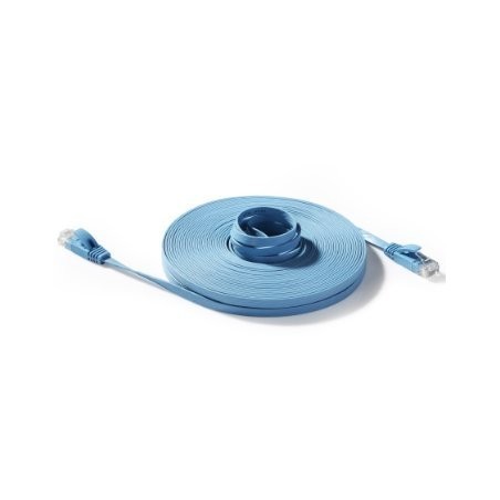 Cat. 6 netværkskabel, fladkabel, ultra slim, UTP til Gigabit netværk, AWG36, blå, 3,0m