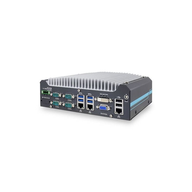 Embedded PC i3 ​​I5 I7 Fläktlös, Industrial Embedded box PC med RS232, USB, DIN monterad 12VDC 24VDC