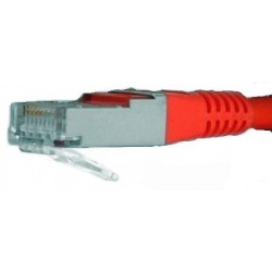 Crossed network cable Cat. 6, red, DANBIT