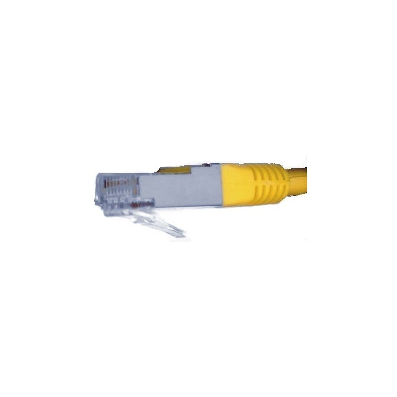 Network cables, crossed and shielded, yellow, DANBIT